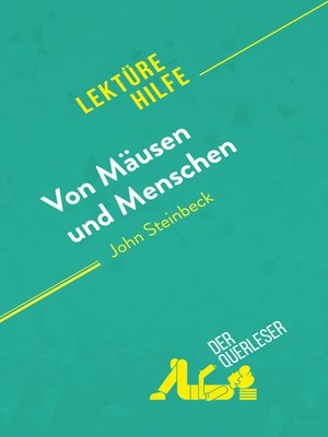 cover image of Von Mäusen und Menschen von John Steinbeck (Lektürehilfe)